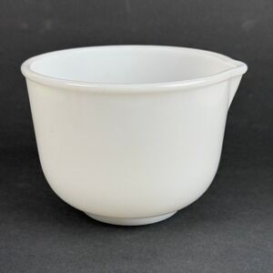 Vintage  Glasbake 20CJ White Milk Glass for Sunbeam Mixer Mixing Bowl Pour Spout